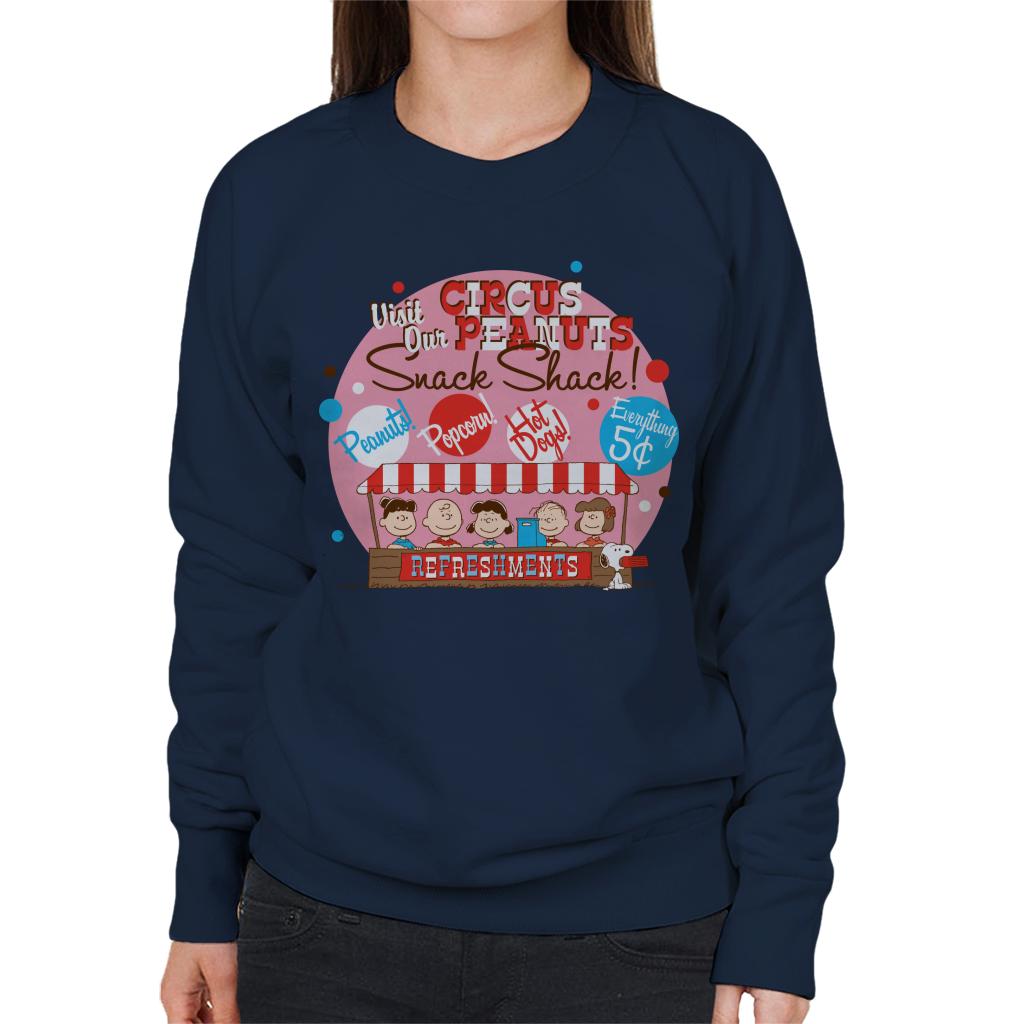 Peanuts Circus Snack Shack Women's Sweatshirt-ALL + EVERY