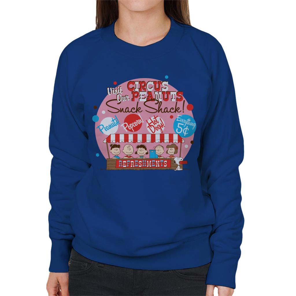 Peanuts Circus Snack Shack Women's Sweatshirt-ALL + EVERY