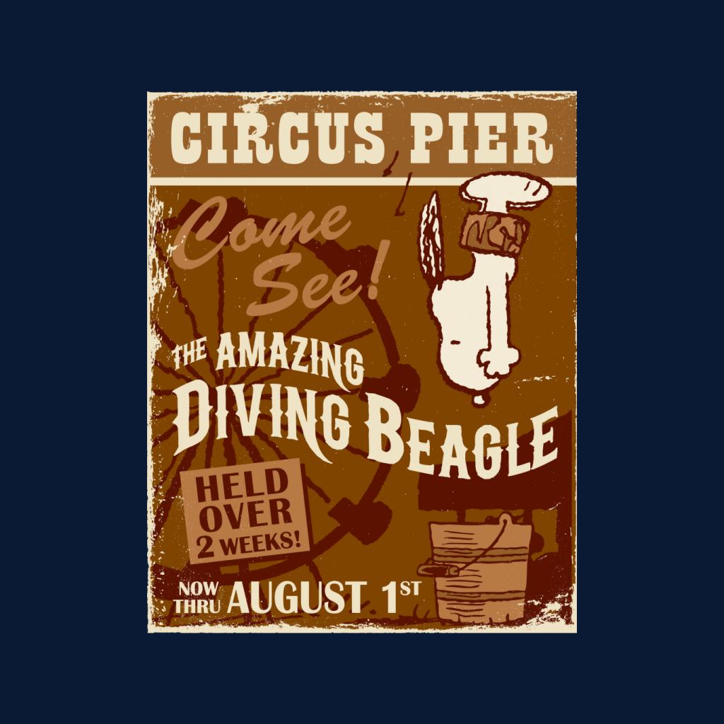 Peanuts Circus Pier Diving Snoopy Men's T-Shirt-ALL + EVERY