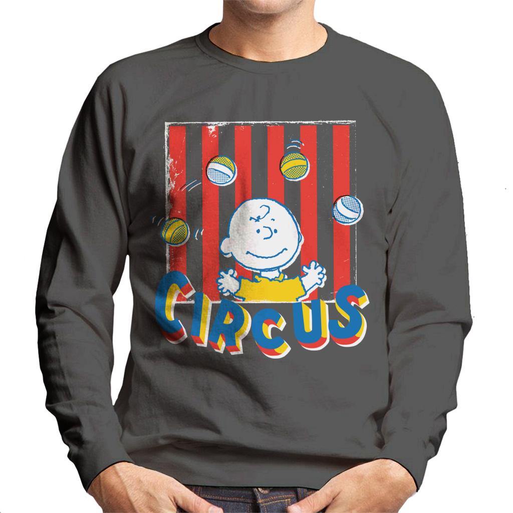 Peanuts Circus Juggling Charlie Brown Men's Sweatshirt-ALL + EVERY