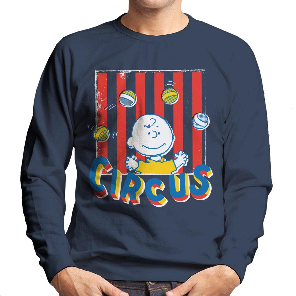 Peanuts Circus Juggling Charlie Brown Men's Sweatshirt-ALL + EVERY
