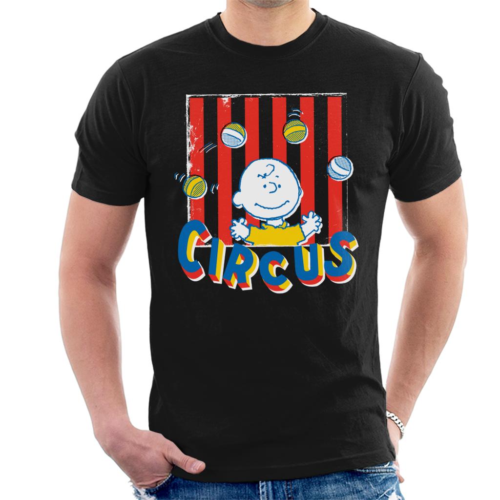 Peanuts Circus Juggling Charlie Brown Men's T-Shirt-ALL + EVERY