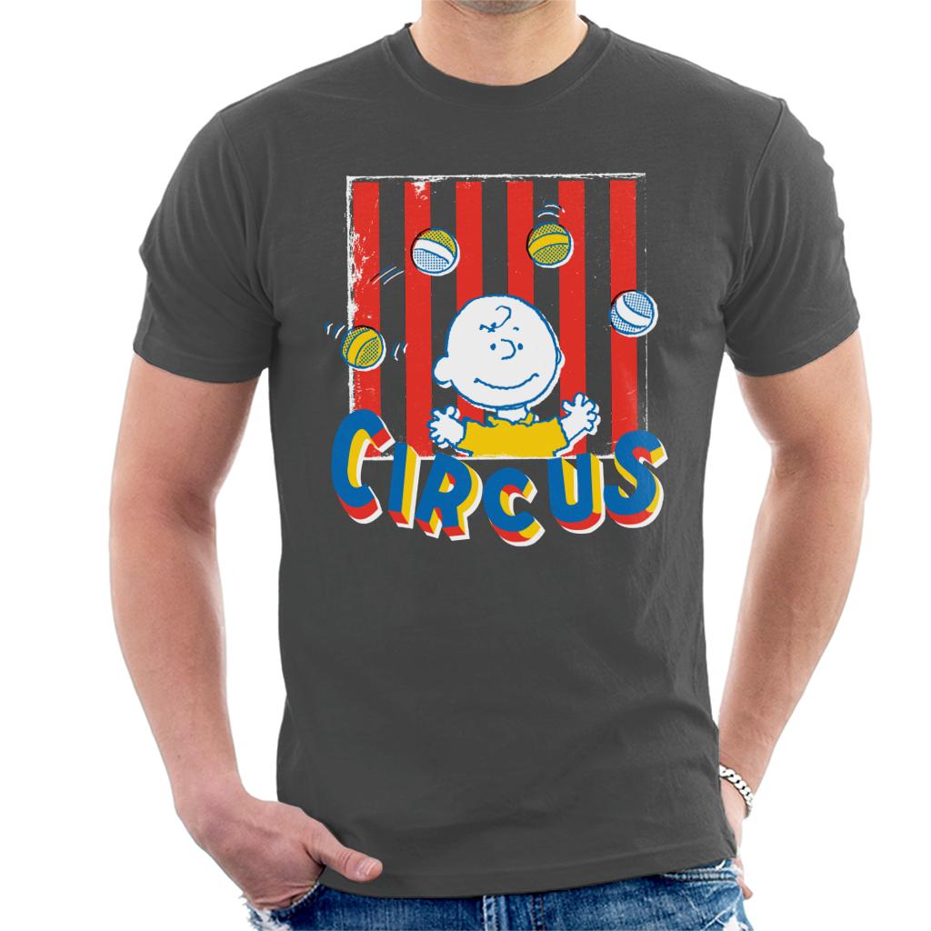 Peanuts Circus Juggling Charlie Brown Men's T-Shirt-ALL + EVERY