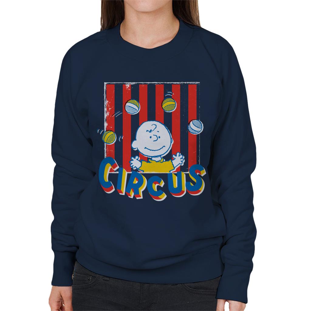 Peanuts Circus Juggling Charlie Brown Women's Sweatshirt-ALL + EVERY