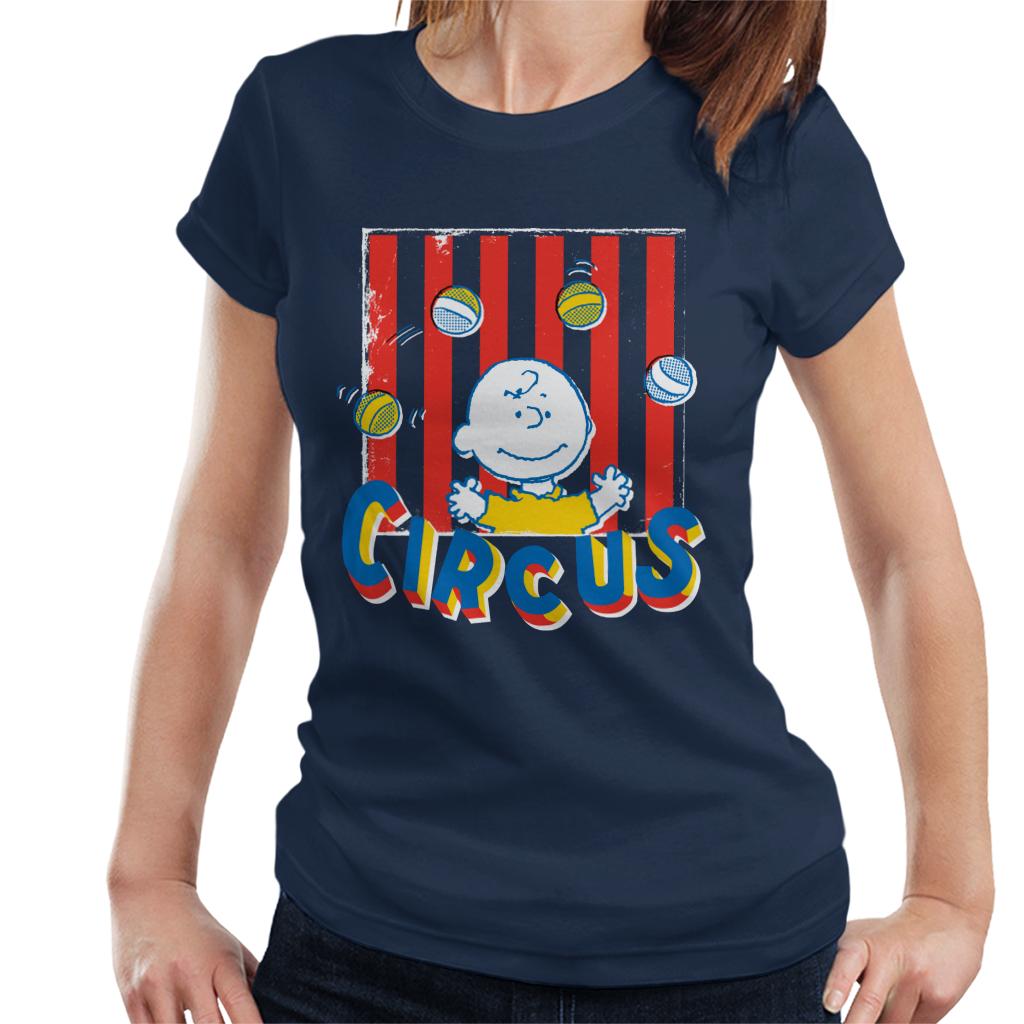 Peanuts Circus Juggling Charlie Brown Women's T-Shirt-ALL + EVERY