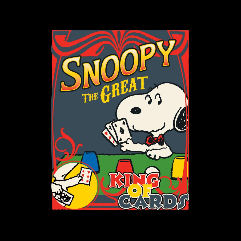 Peanuts Snoopy The Great King Of Cards Women's T-Shirt-ALL + EVERY