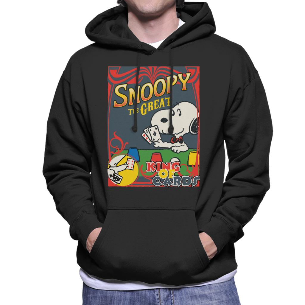 Peanuts Snoopy The Great King Of Cards Men's Hooded Sweatshirt-ALL + EVERY