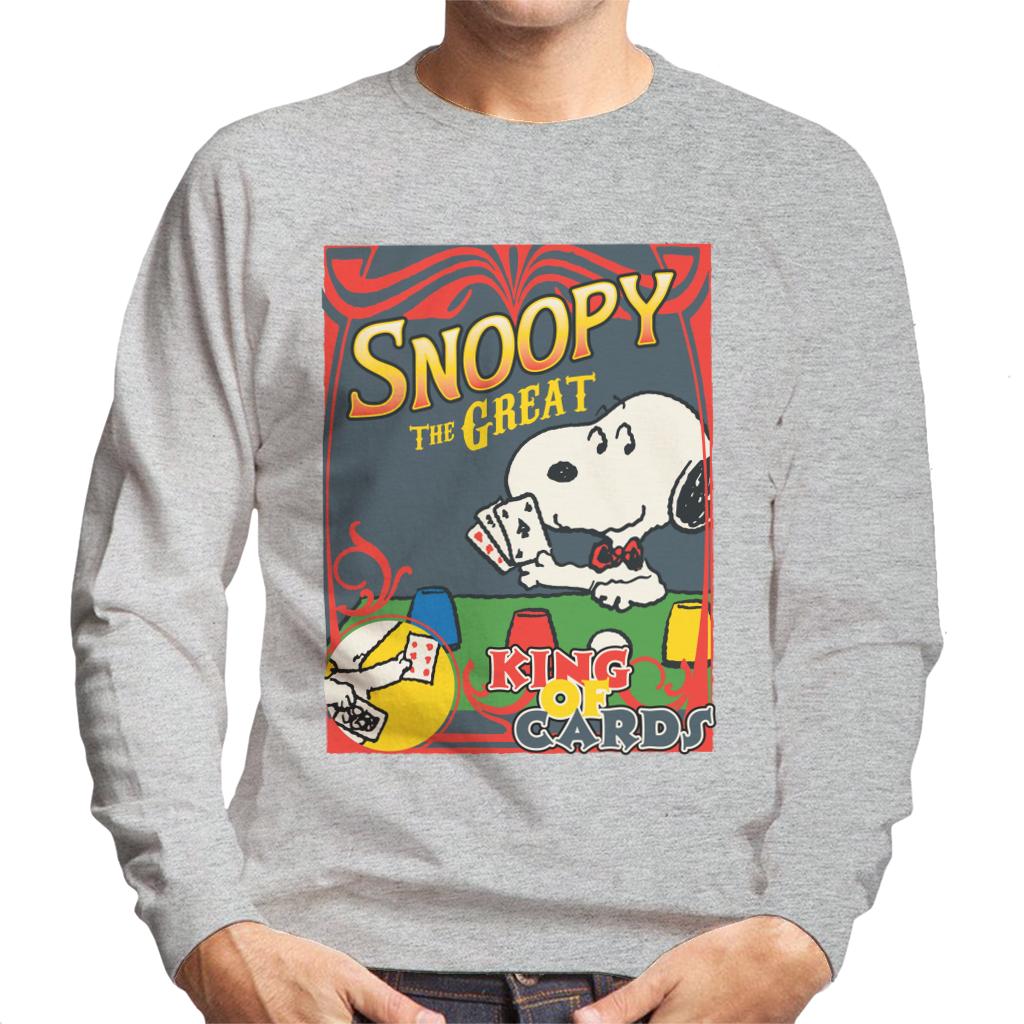 Peanuts Snoopy The Great King Of Cards Men's Sweatshirt-ALL + EVERY