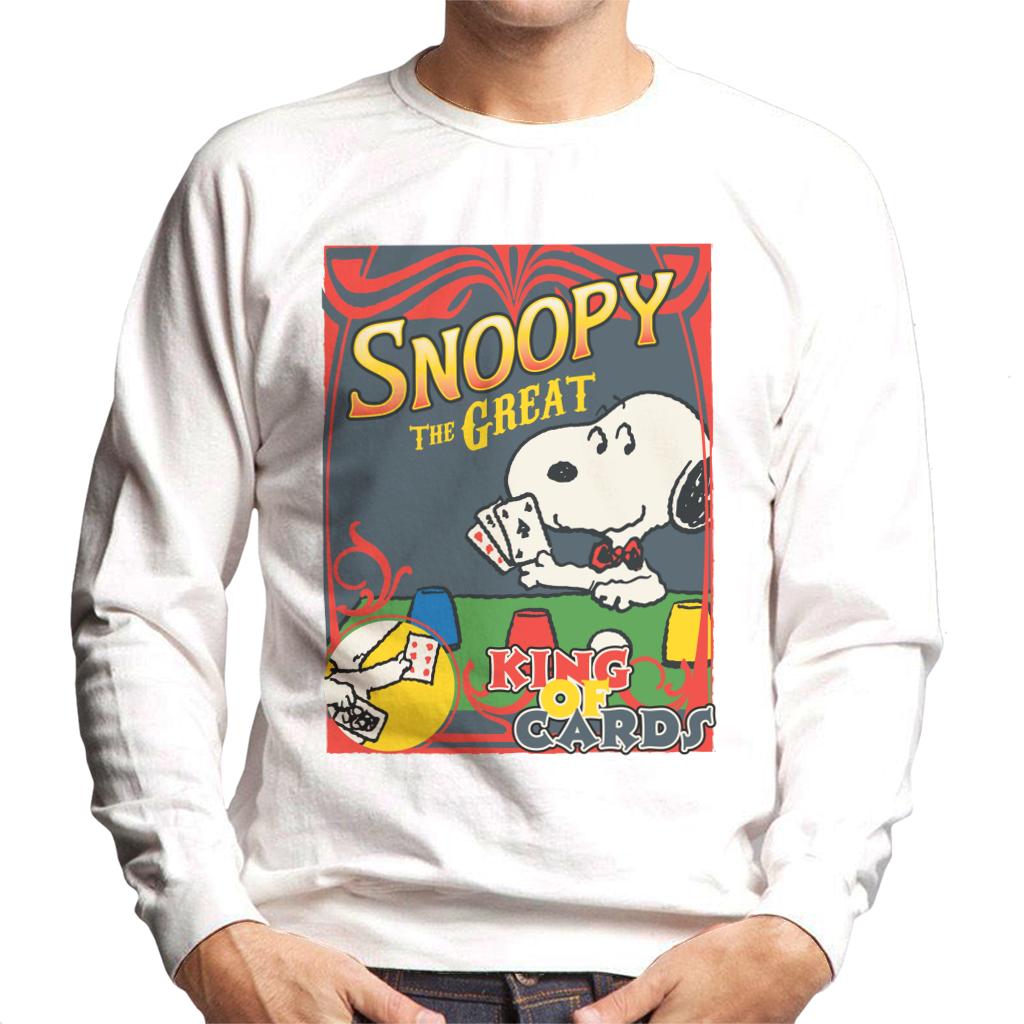 Peanuts Snoopy The Great King Of Cards Men's Sweatshirt-ALL + EVERY