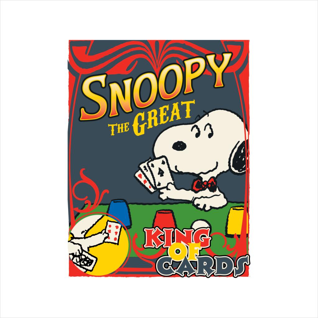 Peanuts Snoopy The Great King Of Cards Women's T-Shirt-ALL + EVERY