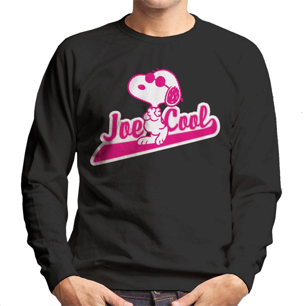 Peanuts Joe Cool Baseball Text Men's Sweatshirt-ALL + EVERY