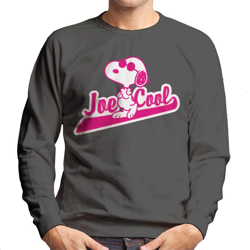 Peanuts Joe Cool Baseball Text Men's Sweatshirt-ALL + EVERY