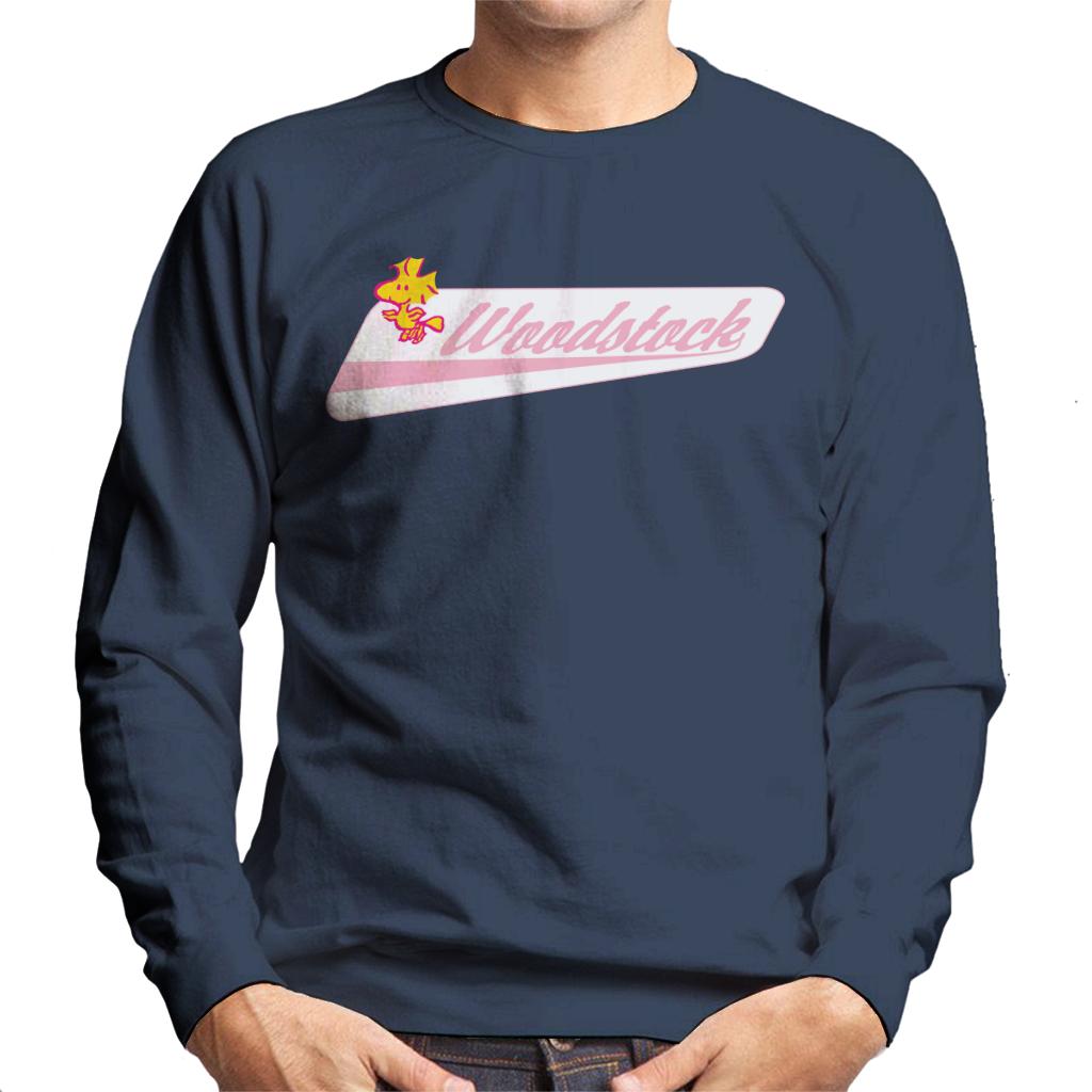 Peanuts Woodstock Baseball Text Men's Sweatshirt-ALL + EVERY