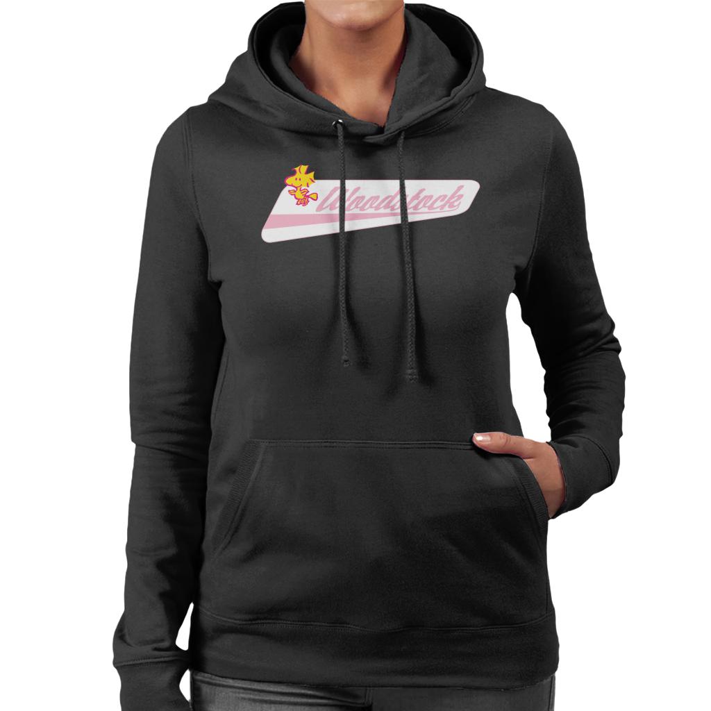 Peanuts Woodstock Baseball Text Women's Hooded Sweatshirt-ALL + EVERY