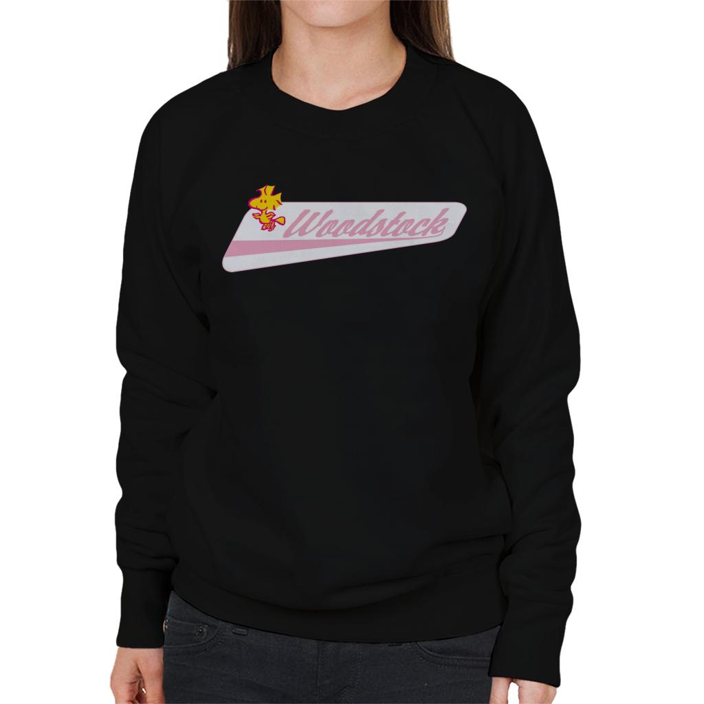 Peanuts Woodstock Baseball Text Women's Sweatshirt-ALL + EVERY