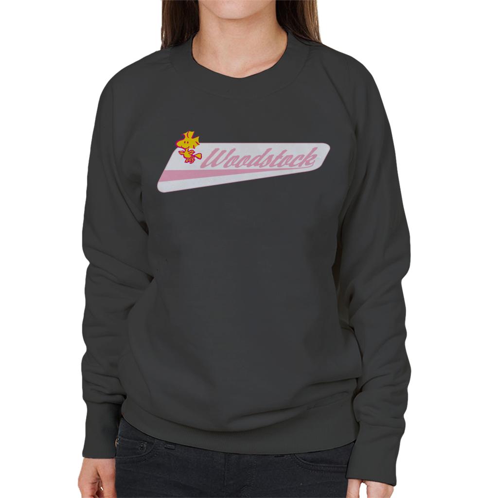 Peanuts Woodstock Baseball Text Women's Sweatshirt-ALL + EVERY