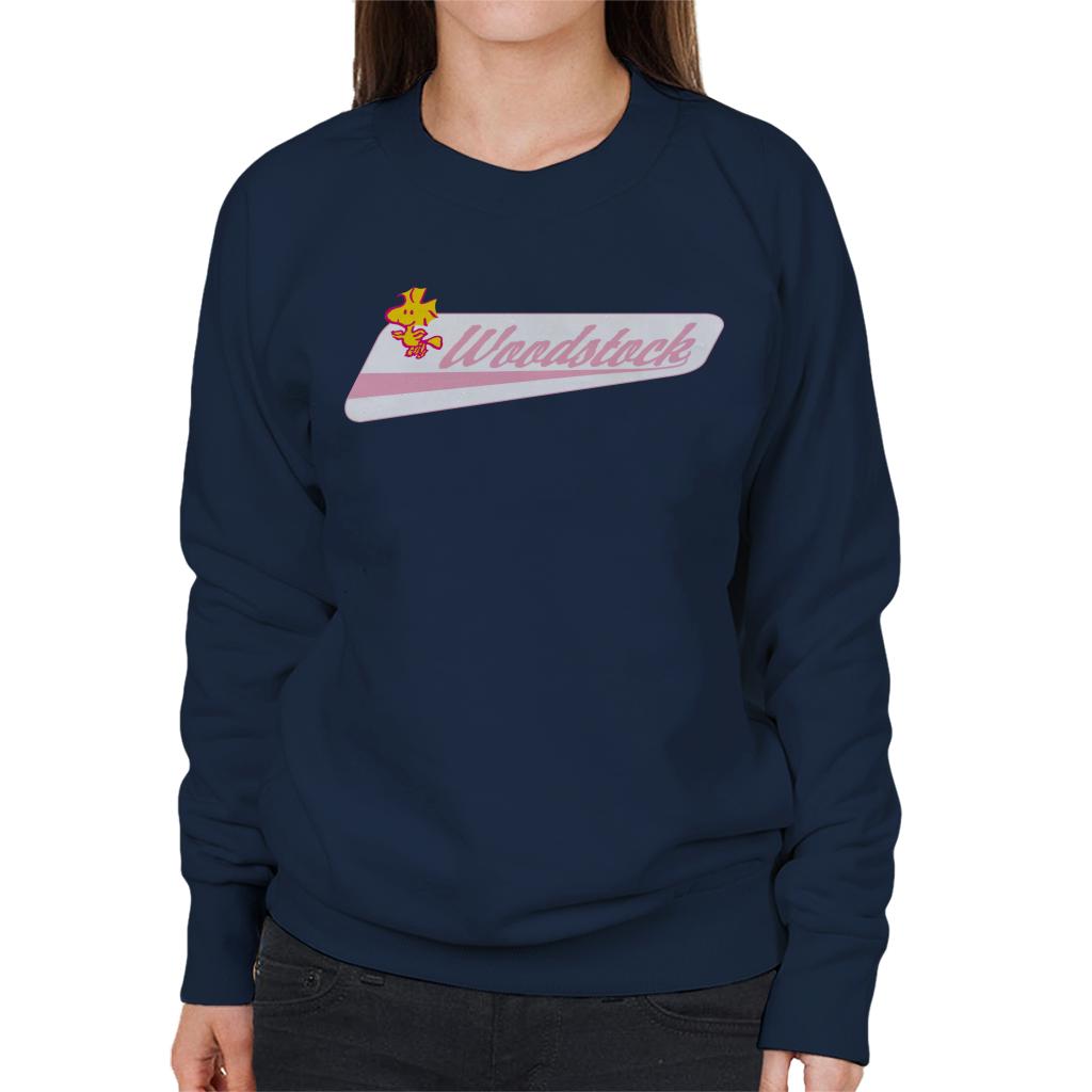 Peanuts Woodstock Baseball Text Women's Sweatshirt-ALL + EVERY