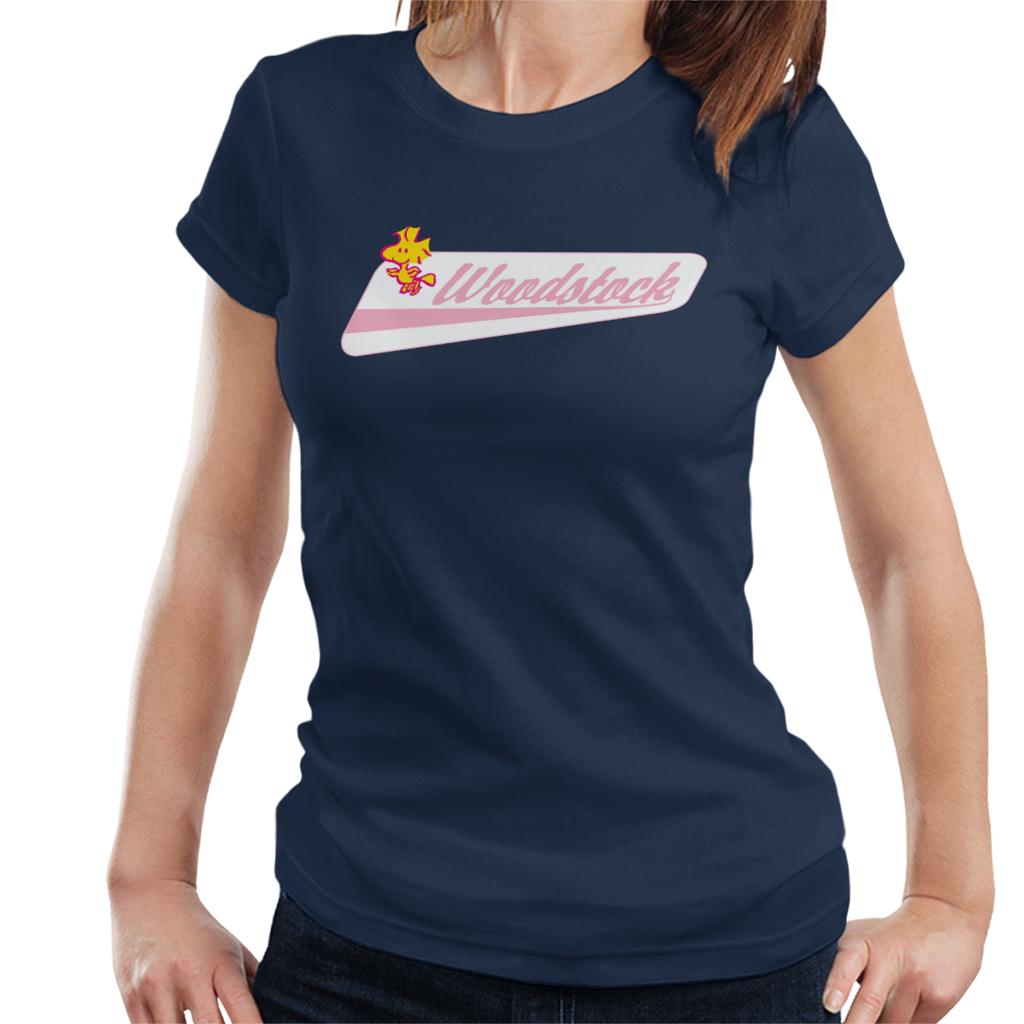 Peanuts Woodstock Baseball Text Women's T-Shirt-ALL + EVERY