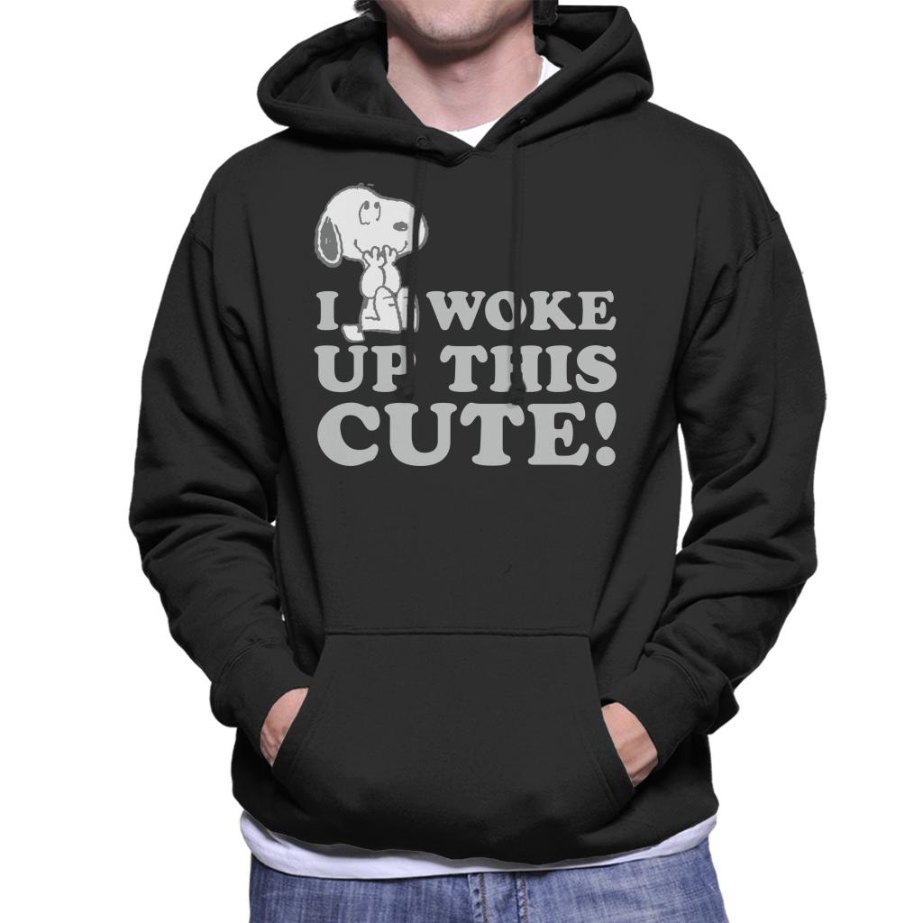 Peanuts Snoopy I Woke Up This Cute Men's Hooded Sweatshirt-ALL + EVERY