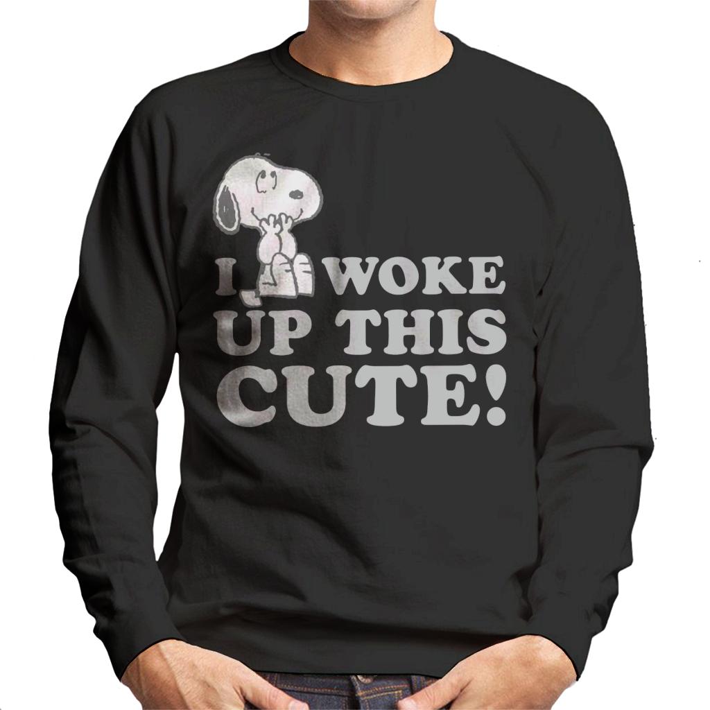 Peanuts Snoopy I Woke Up This Cute Men's Sweatshirt-ALL + EVERY