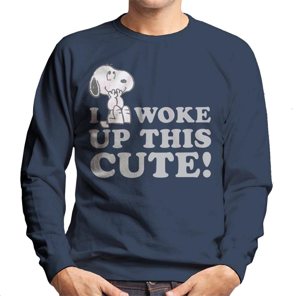 Peanuts Snoopy I Woke Up This Cute Men's Sweatshirt-ALL + EVERY