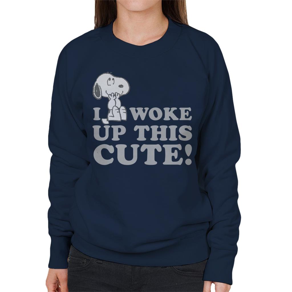 Peanuts Snoopy I Woke Up This Cute Women's Sweatshirt-ALL + EVERY