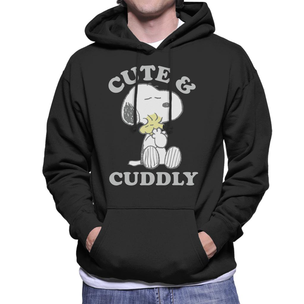 Peanuts Cute & Cuddly Snoopy Men's Hooded Sweatshirt-ALL + EVERY