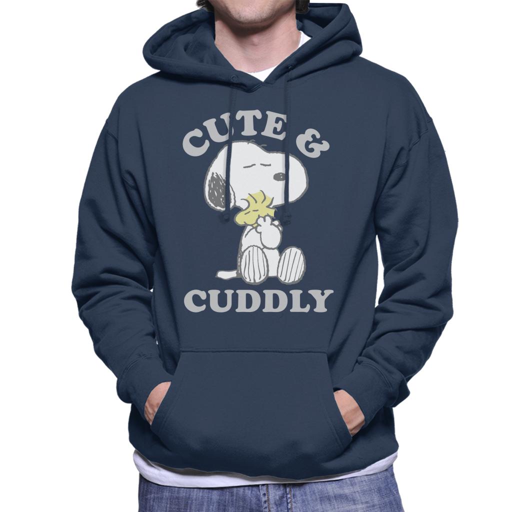 Peanuts Cute & Cuddly Snoopy Men's Hooded Sweatshirt-ALL + EVERY