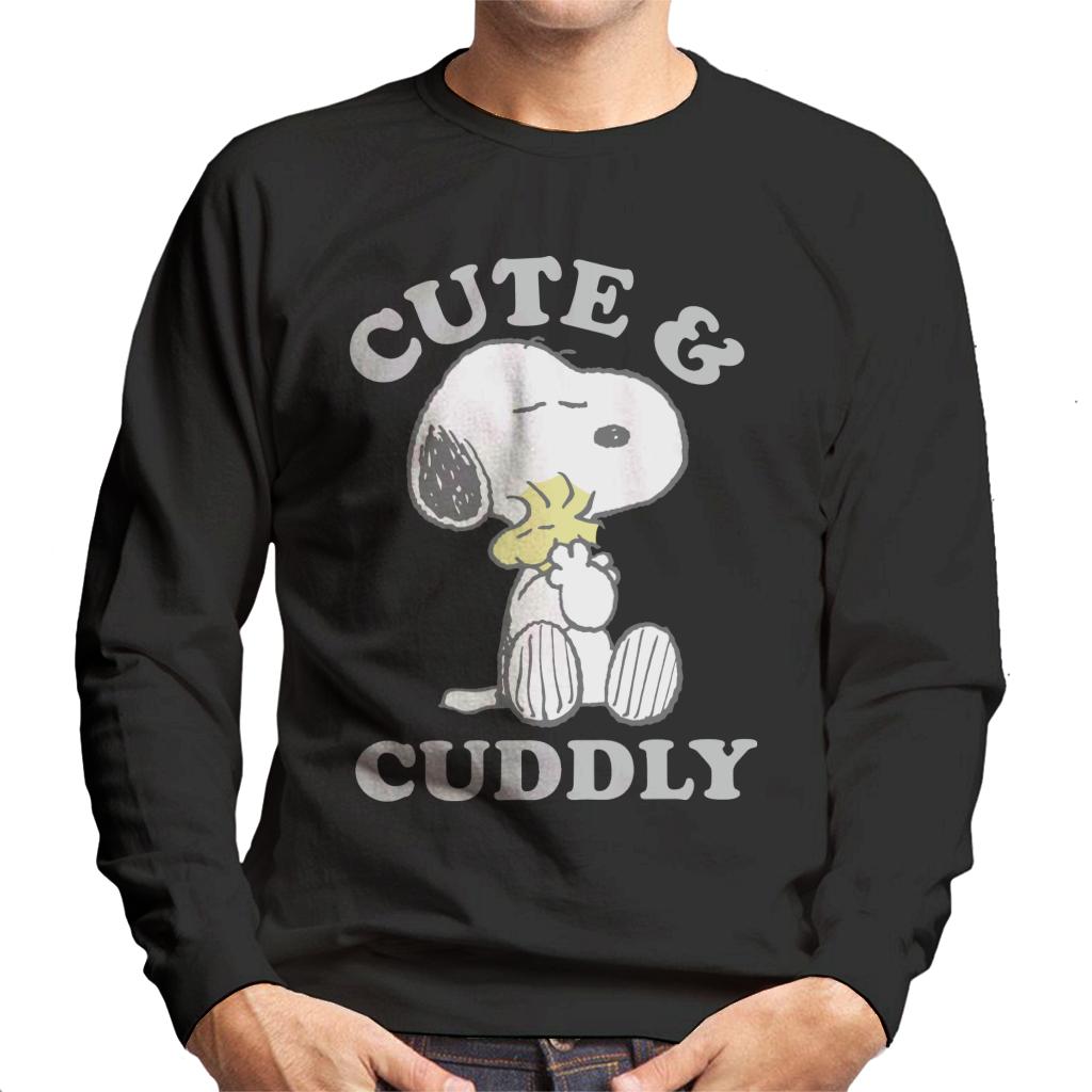 Peanuts Cute & Cuddly Snoopy Men's Sweatshirt-ALL + EVERY
