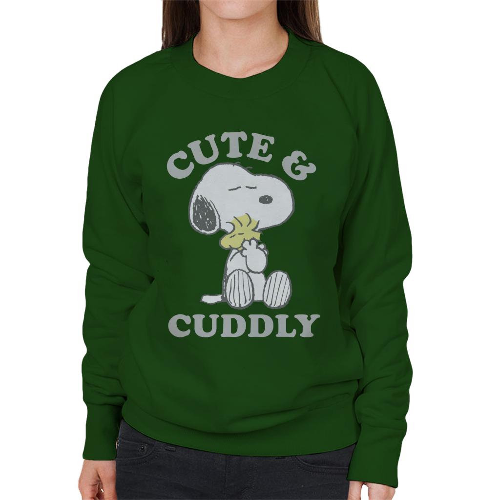 Peanuts Cute & Cuddly Snoopy Women's Sweatshirt-ALL + EVERY