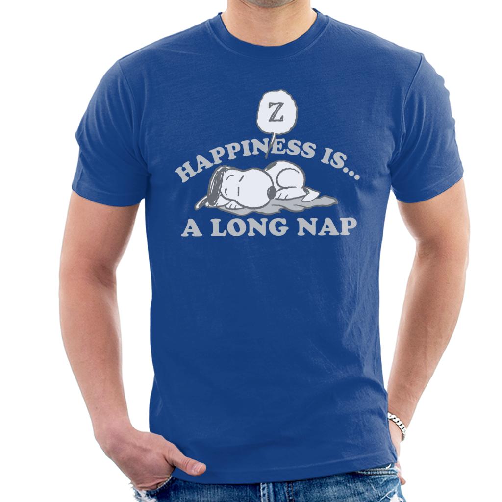 Peanuts Happiness Is A Long Nap Snoopy Men's T-Shirt-ALL + EVERY