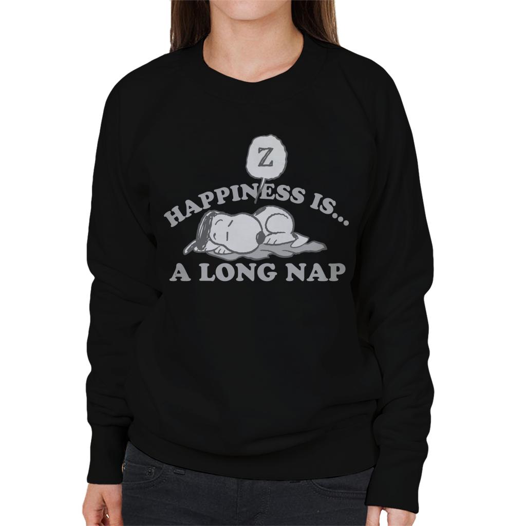 Peanuts Happiness Is A Long Nap Snoopy Women's Sweatshirt-ALL + EVERY