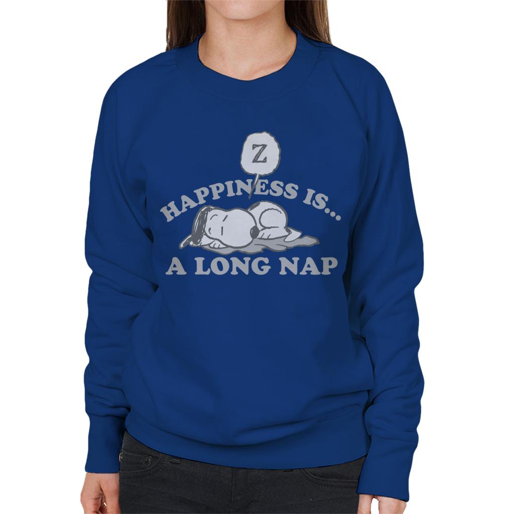 Peanuts Happiness Is A Long Nap Snoopy Women's Sweatshirt-ALL + EVERY