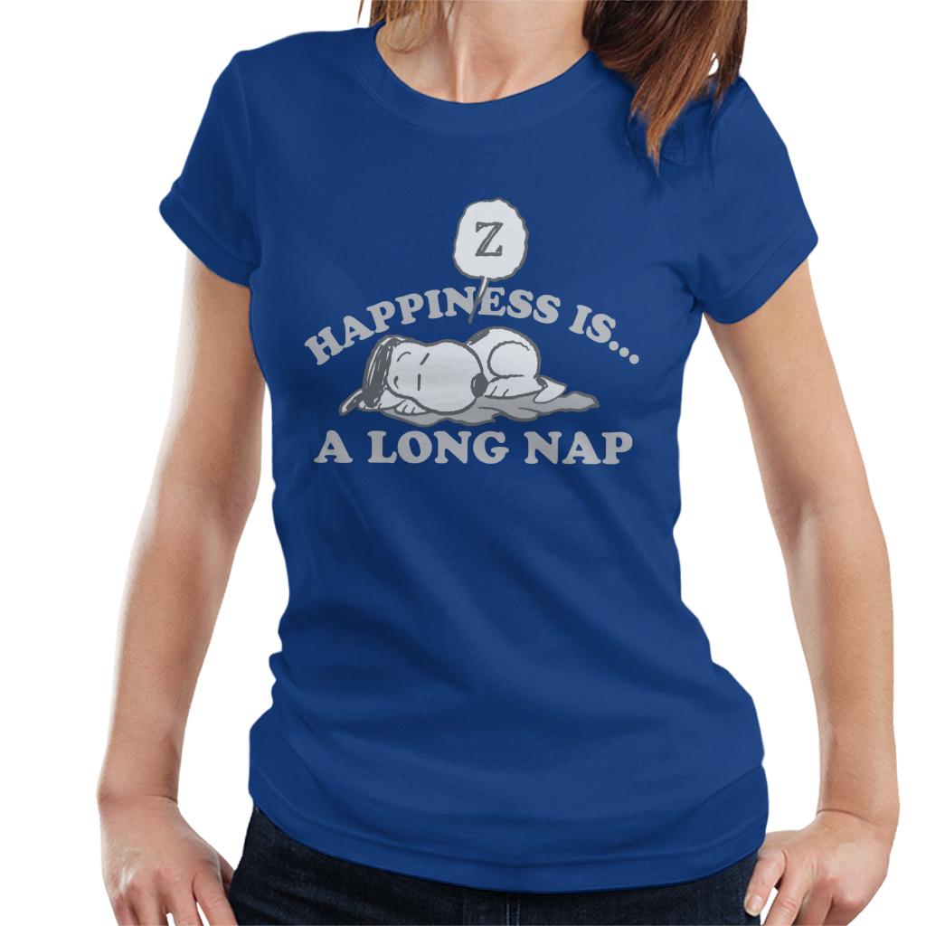 Peanuts Happiness Is A Long Nap Snoopy Women's T-Shirt-ALL + EVERY