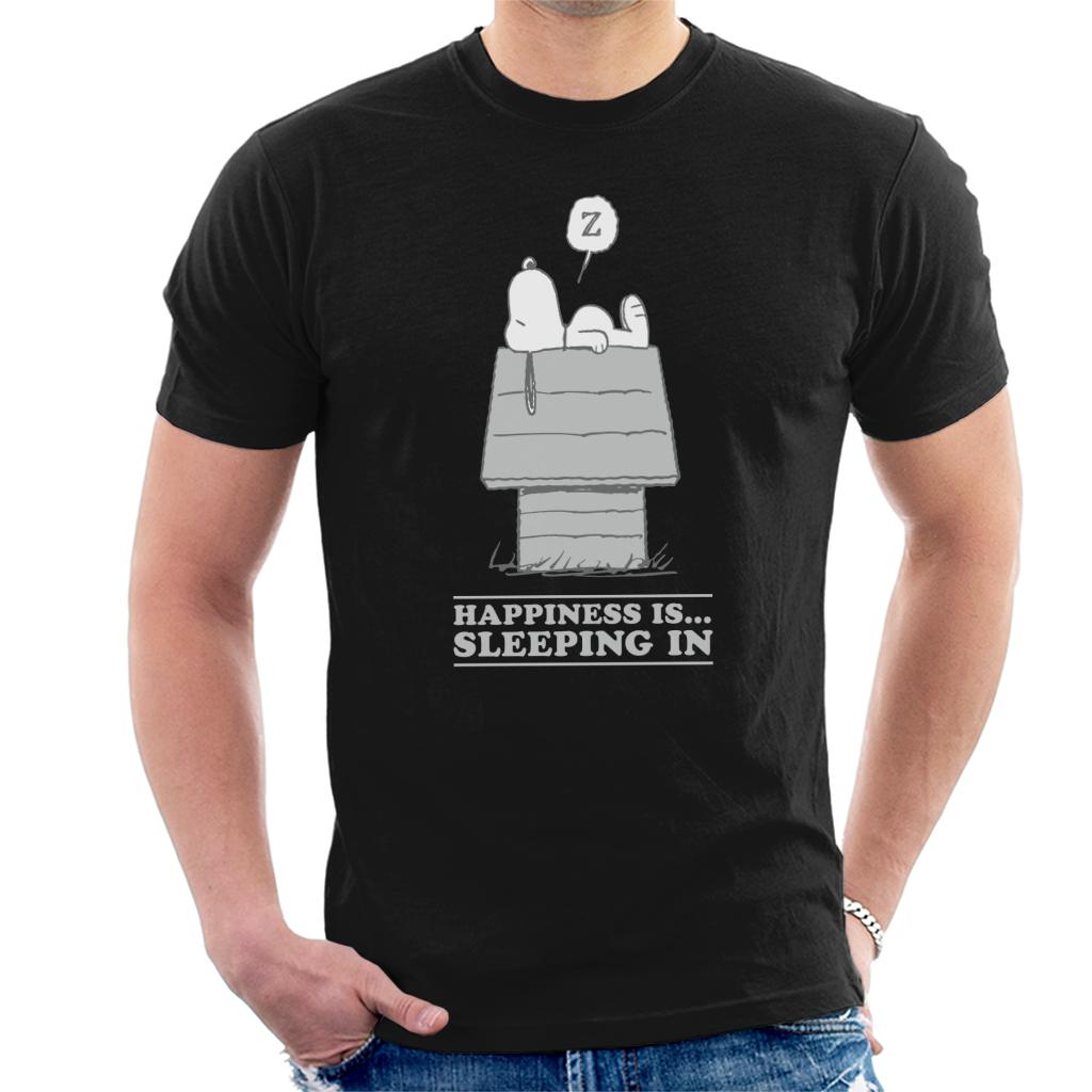 Peanuts Happiness Is Sleeping In Snoopy Men's T-Shirt-ALL + EVERY