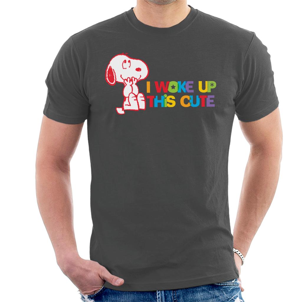 Peanuts I Woke Up This Cute Snoopy Men's T-Shirt-ALL + EVERY