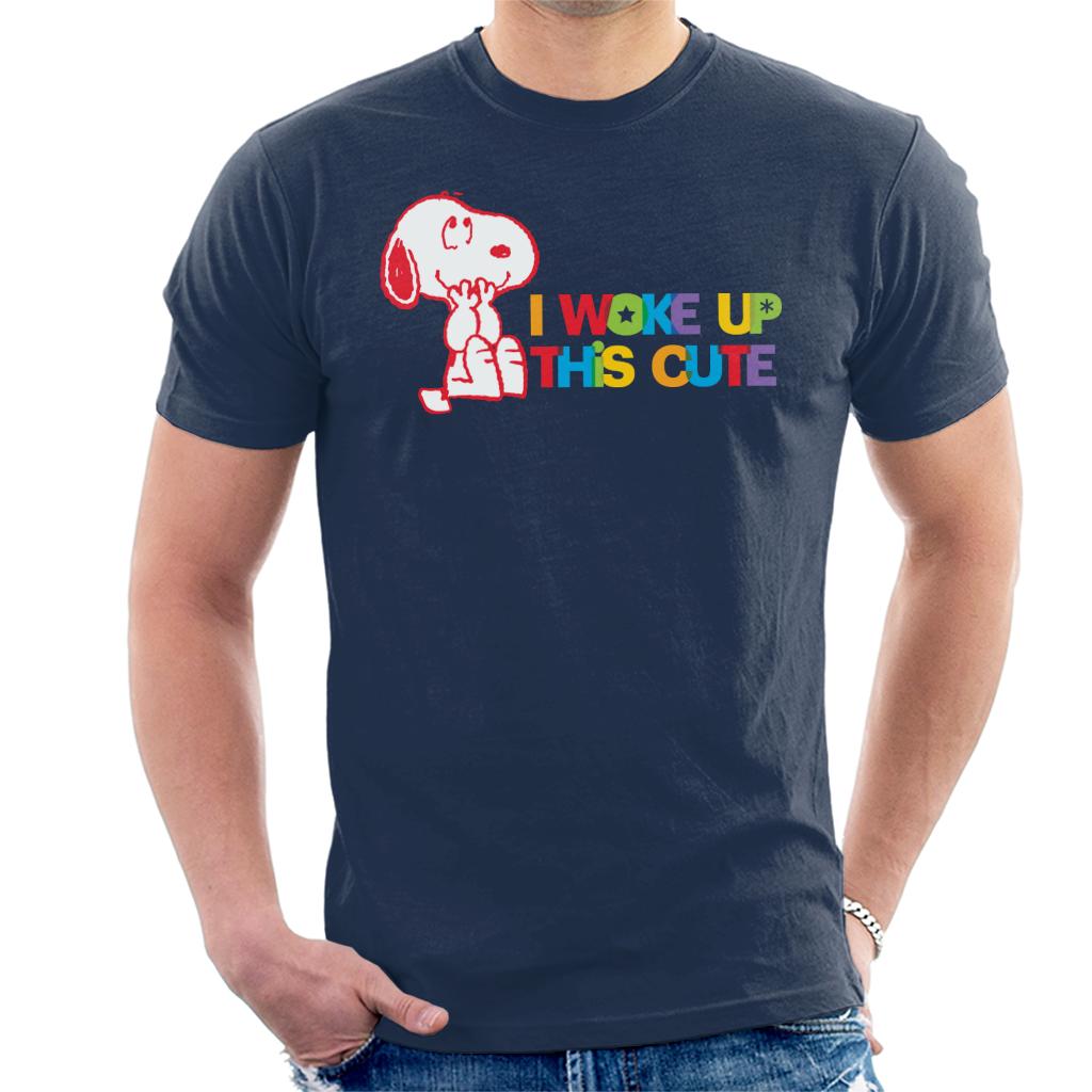 Peanuts I Woke Up This Cute Snoopy Men's T-Shirt-ALL + EVERY