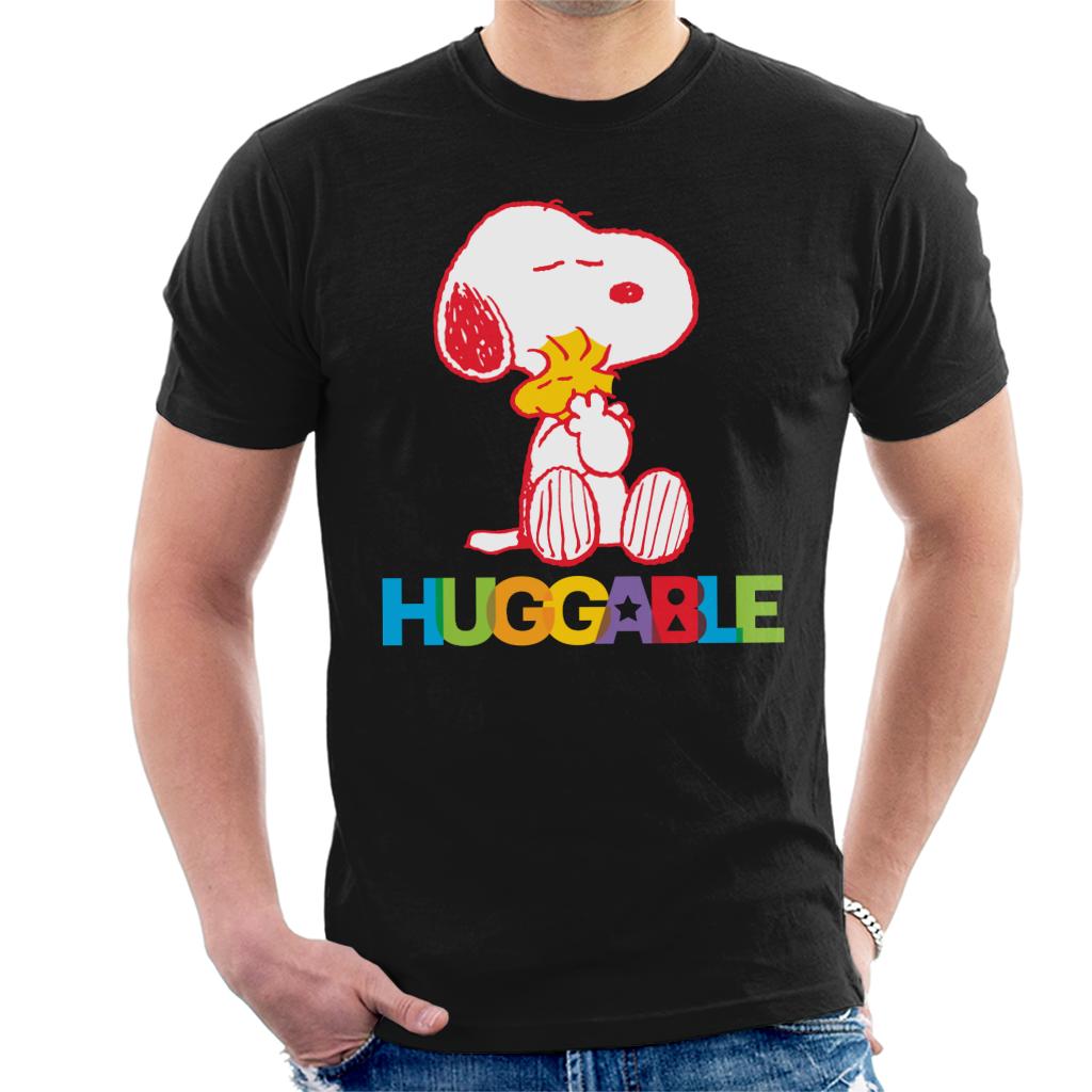 Peanuts Rainbow Huggable Snoopy & Woodstock Men's T-Shirt-ALL + EVERY