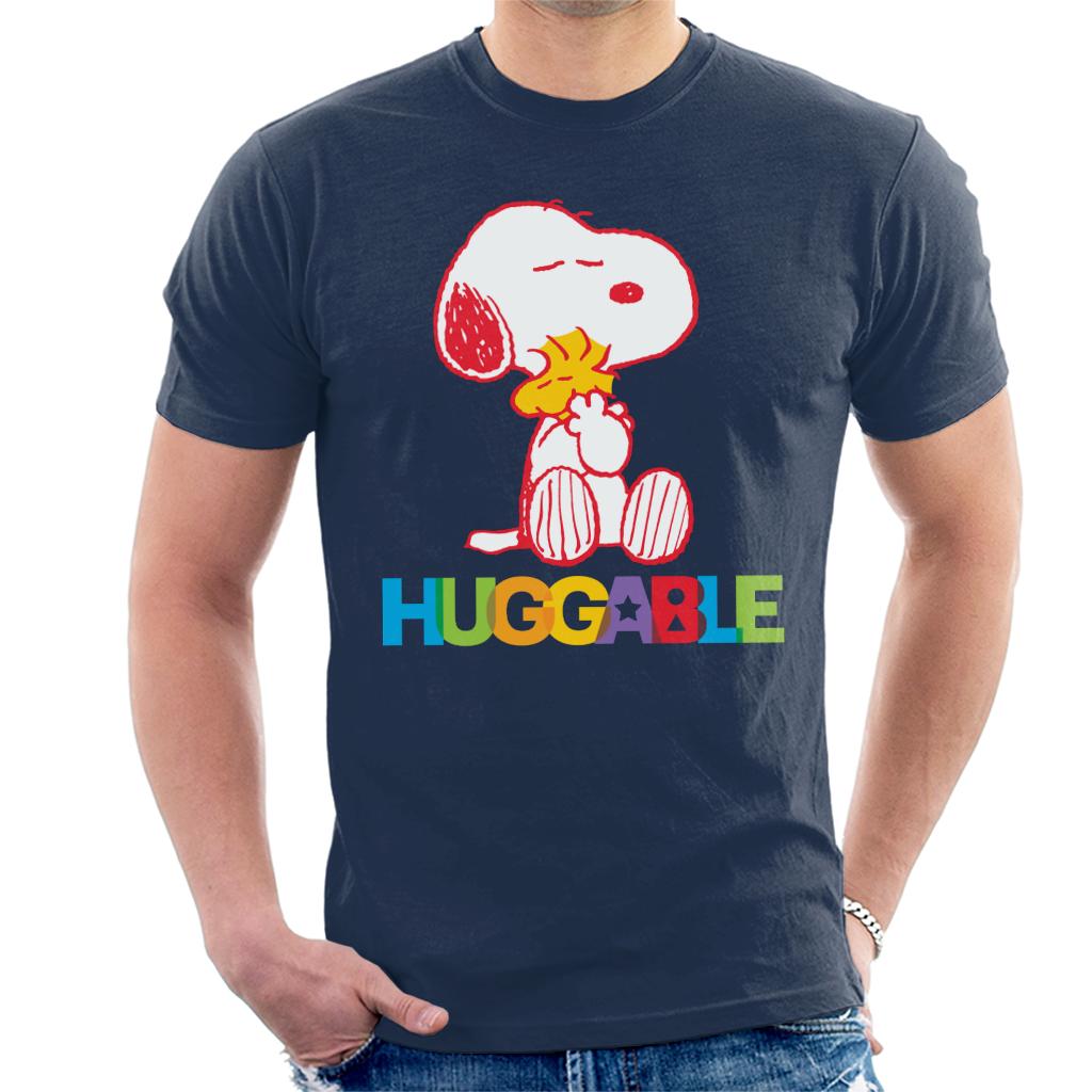 Peanuts Rainbow Huggable Snoopy & Woodstock Men's T-Shirt-ALL + EVERY