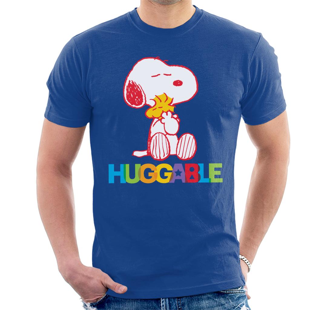 Peanuts Rainbow Huggable Snoopy & Woodstock Men's T-Shirt-ALL + EVERY