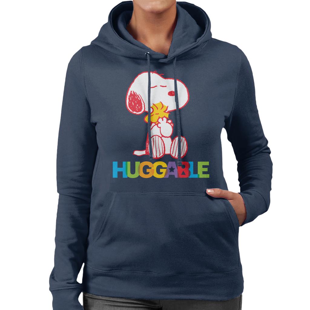 Peanuts Rainbow Huggable Snoopy & Woodstock Women's Hooded Sweatshirt-ALL + EVERY