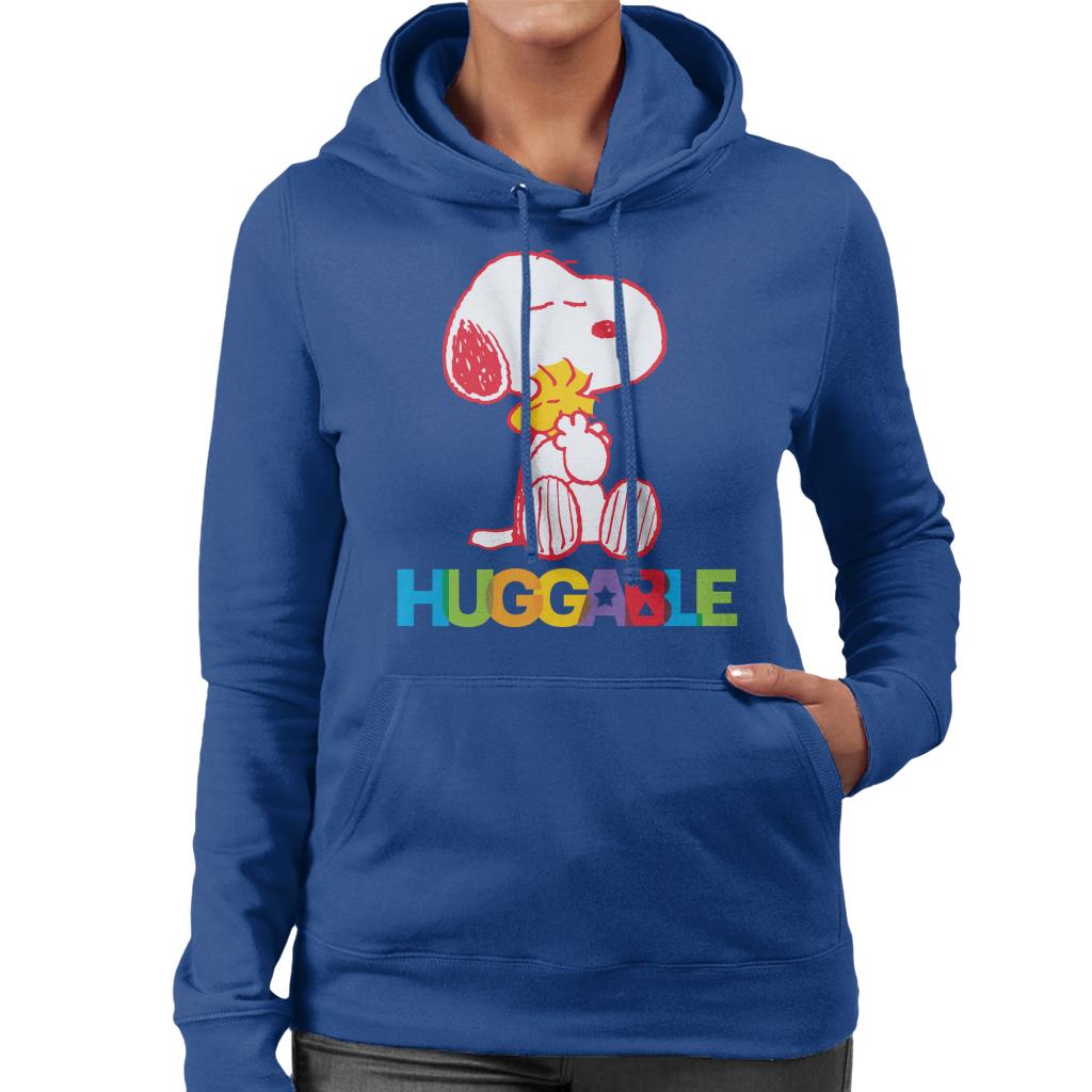 Peanuts Rainbow Huggable Snoopy & Woodstock Women's Hooded Sweatshirt-ALL + EVERY