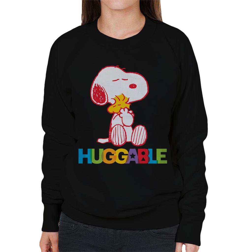 Peanuts Rainbow Huggable Snoopy & Woodstock Women's Sweatshirt-ALL + EVERY