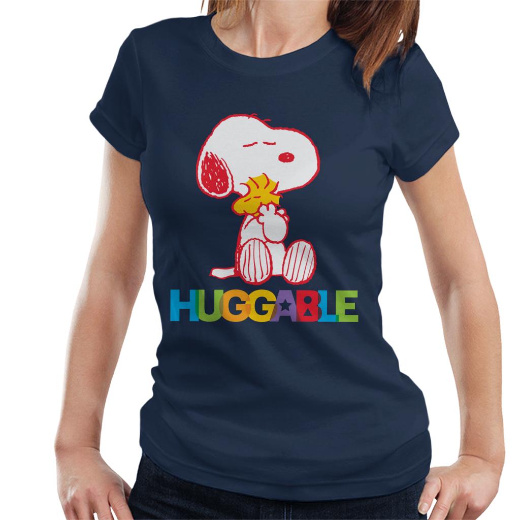 Peanuts Rainbow Huggable Snoopy & Woodstock Women's T-Shirt-ALL + EVERY