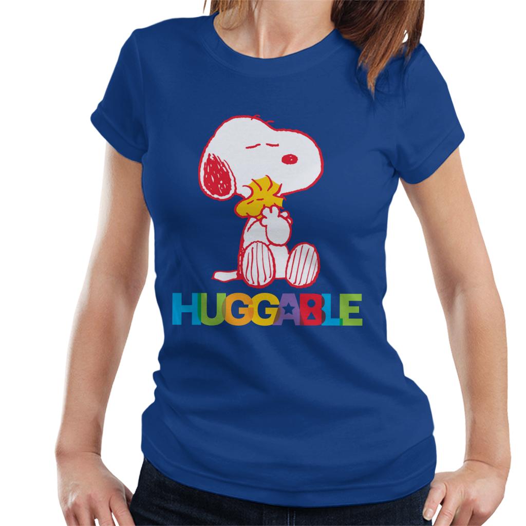 Peanuts Rainbow Huggable Snoopy & Woodstock Women's T-Shirt-ALL + EVERY