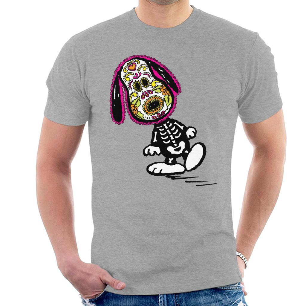 Peanuts Cinco De Mayo Skeleton Snoopy Men's T-Shirt-ALL + EVERY