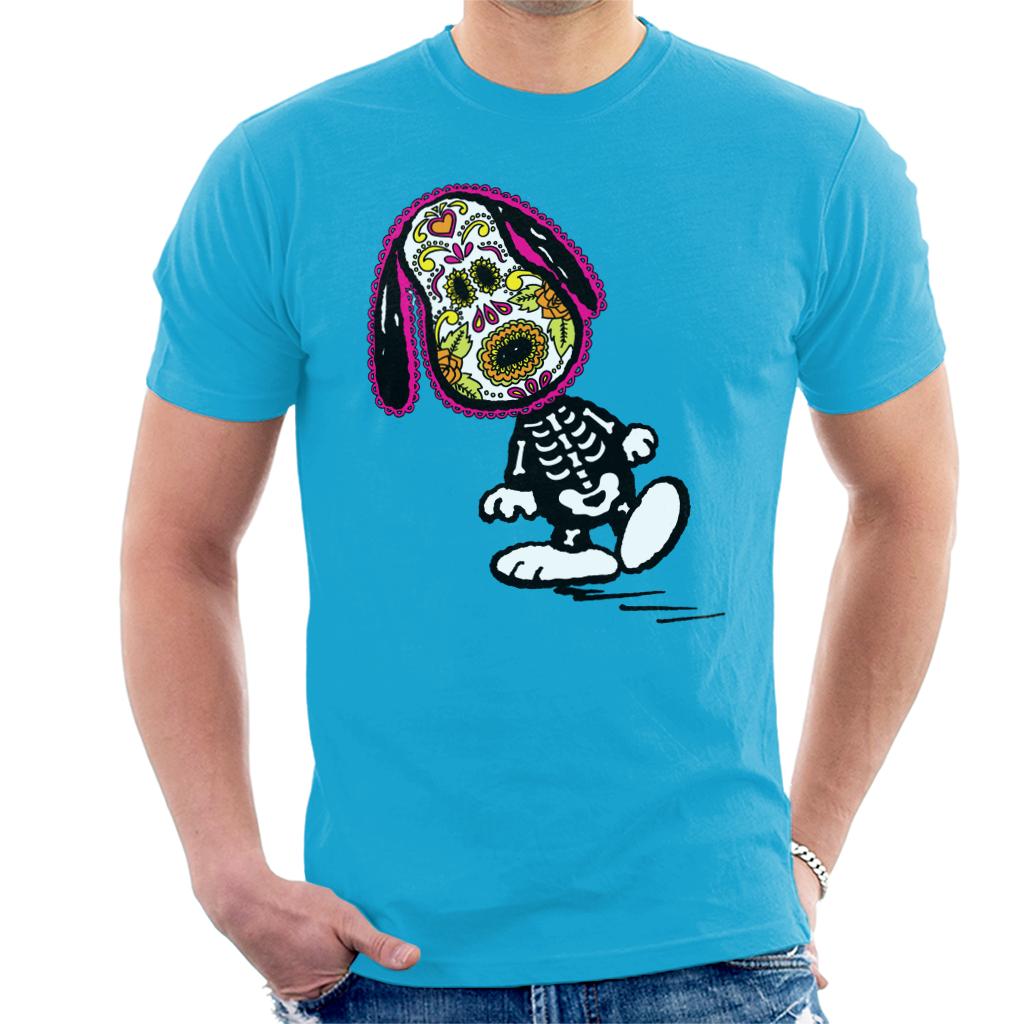 Peanuts Cinco De Mayo Skeleton Snoopy Men's T-Shirt-ALL + EVERY