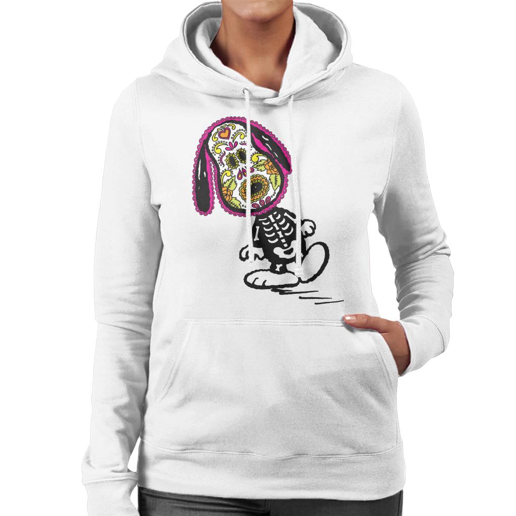 Peanuts Cinco De Mayo Skeleton Snoopy Women's Hooded Sweatshirt-ALL + EVERY