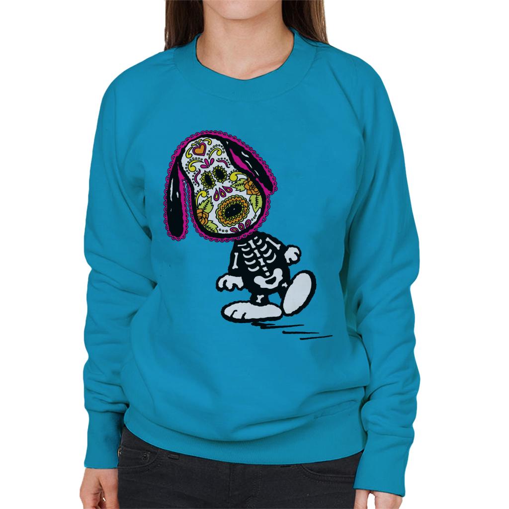 Peanuts Cinco De Mayo Skeleton Snoopy Women's Sweatshirt-ALL + EVERY