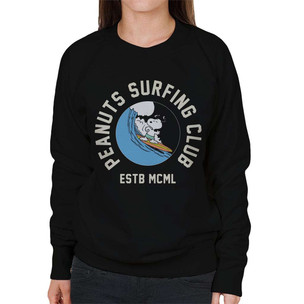 Peanuts-Surfing-Club-Womens-Sweatshirt